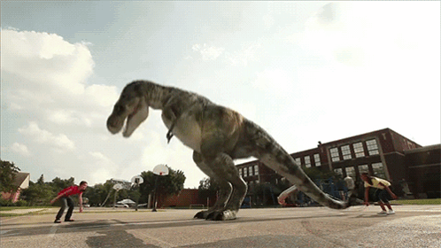 Green Dinosaur Face GIF