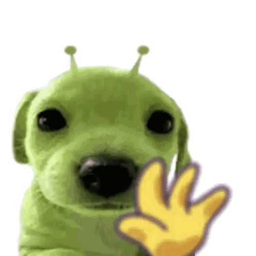 Green Dog With Antennas