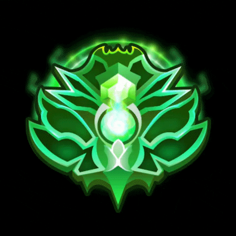 Green Emblem With White Cube GIF