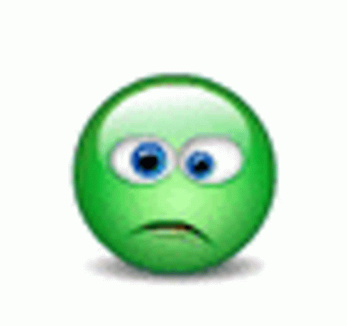 Green Emoji Throwing Up GIF