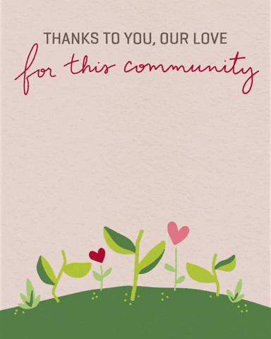 Green Floral Love For Community GIF