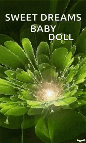 Green Flower Sweet Dreams Baby Doll