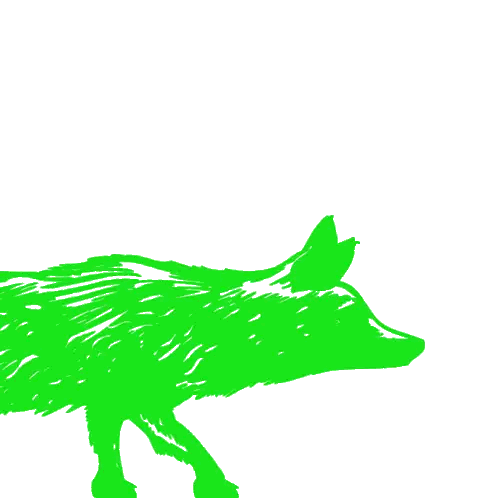 Green Fox Silhouette