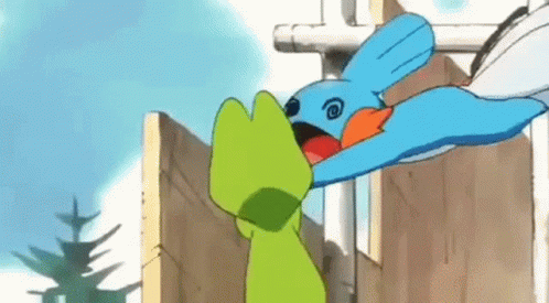 Green Frog And Mudkip Dancing GIF