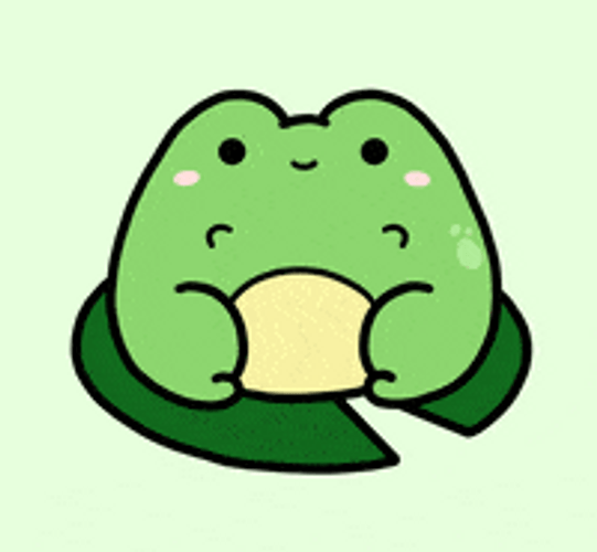 Green Frog Cute Wave GIF