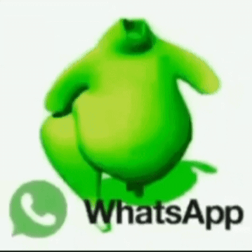 Green Frog Dancing Next to Whatsapp Logo