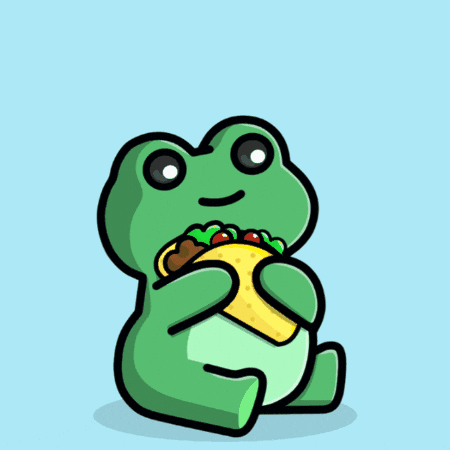 Green Frog Eat Taco Nom Nom GIF