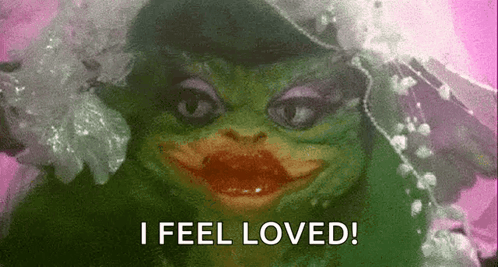 Green Frog in Wedding Dress and Veil