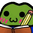 Green Frog Reading Book with Pencil