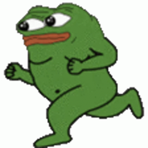 Green Frog Running