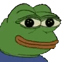 Green Frog with Big Eyes and Smile