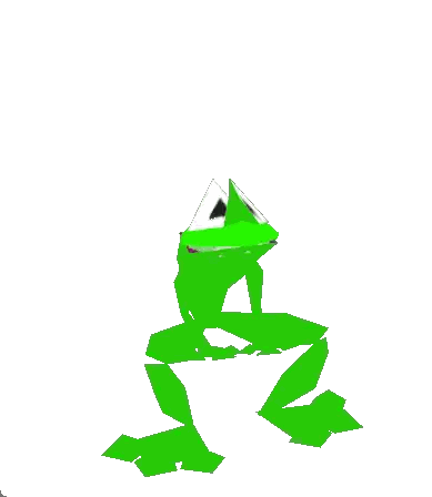 Green Frog with Purple Mouth