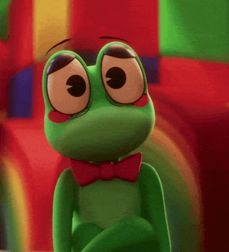 Green Frog With Sunglasses and Bow Tie