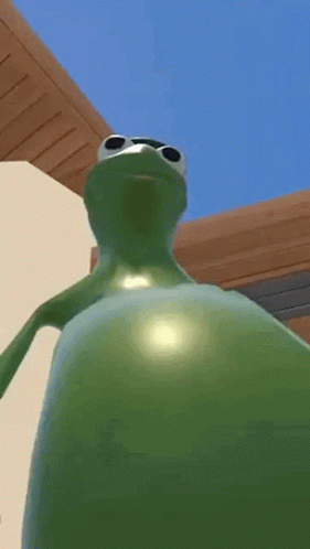 Green Frog with Sunglasses