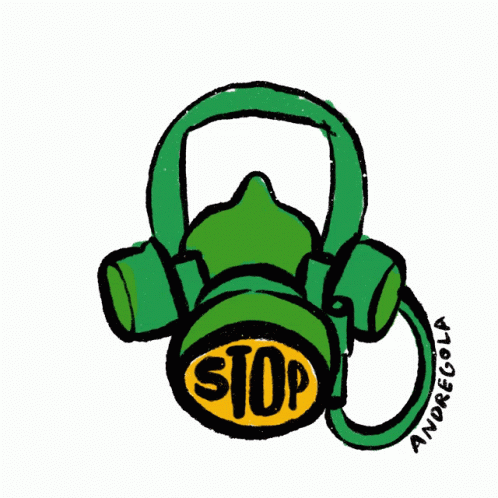 Green Gas Mask Stop Now GIF
