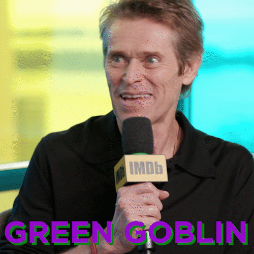 Green Goblin Interview Mask GIF