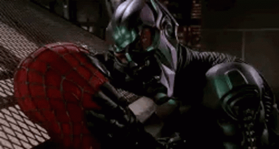 Green Goblin Spiderman Slap GIF 