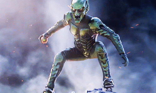Green Goblin Standing on Skateboard