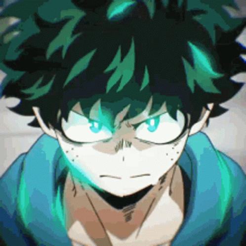 Green Hair Anime Izuku Midoriya GIF
