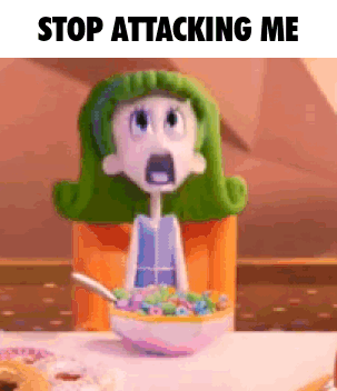 Green-Haired Cartoon Girl With Cereal and Donut