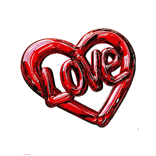 Green Heart Balloon with Love