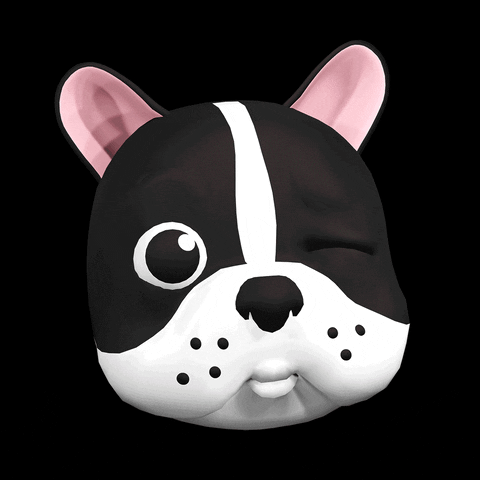 Green Heart Dog Reaction Kiss GIF