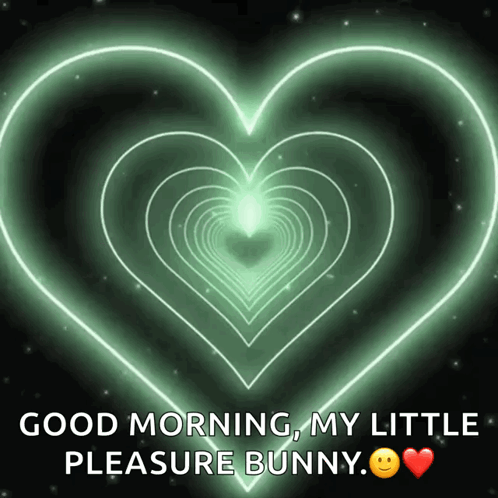Green Heart Good Morning My Little Pleasure Bunny GIF