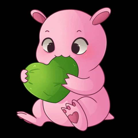 Green Heart Pig Hugs GIF