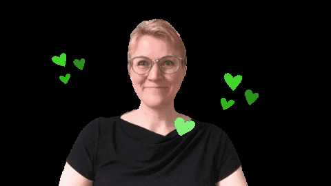 Green Heart Thanks GIF