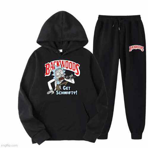 Green Hoodie With Rick And Morty GIF