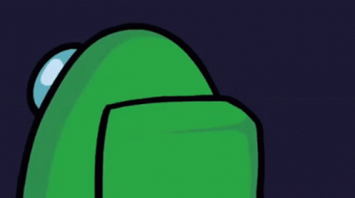 Green Imposter Showing Knife Among Us GIF