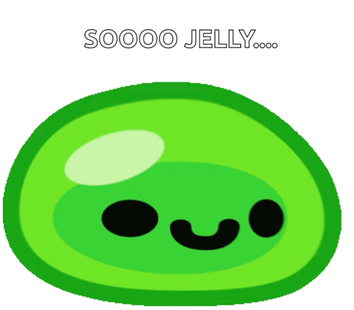 Green Jelly Saying Soooo Jelly GIF