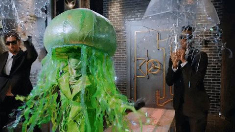 Green Jellyfish Mascot GIF