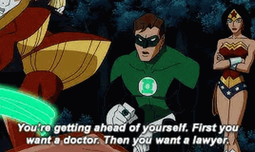 Green Lantern and Wonder Woman Standing Together