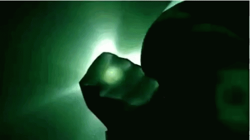 Green Lantern Costume Man Holding Light