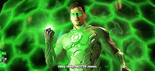 Green Lantern Costume Saying In Brightest Day GIF