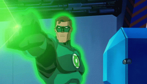 Green Lantern Emitting Green Light