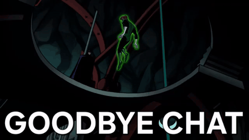Green Lantern Flying Through Cave Saying Goodbye Chat GIF