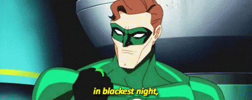 Green Lantern Holding Lantern Saying In Blackest Night GIF