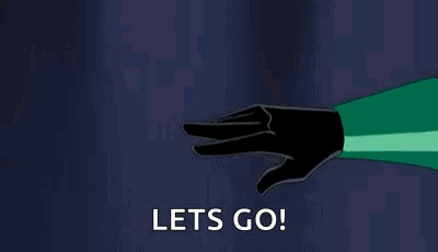 Green Lantern Pointing Saying Let's Go GIF