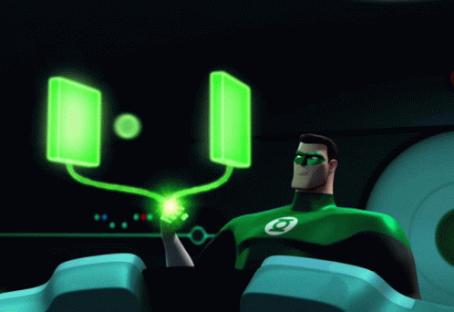 Green Lantern Sitting with Light