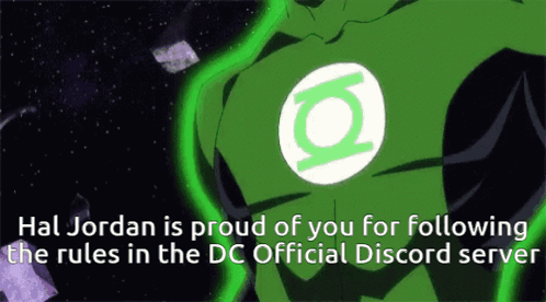 Green Lantern Standing Next To Man In Green Suit GIF