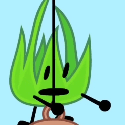 Green Leaf with Face and Arms