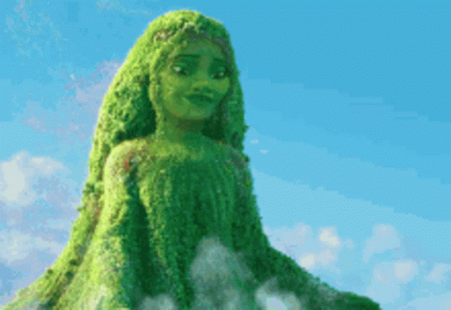 Green Leaves Woman Statue