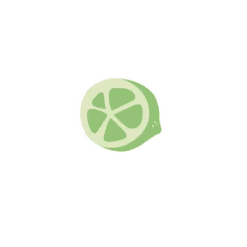 Green Lemon Slice with Circle