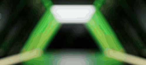 Green Light Through Dark Room With White Center