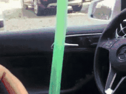 Green Long Balloon Deflating GIF