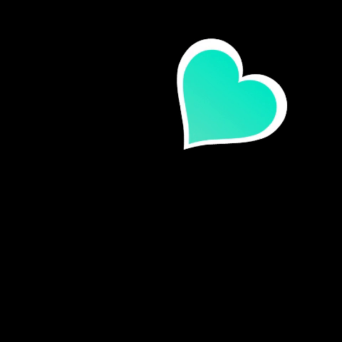 Green Love Heart Appears GIF