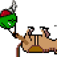 Green M&m Beating A Dead Horse GIF