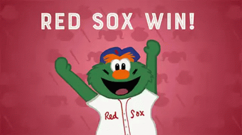 Green Monster Red Sox Win GIF